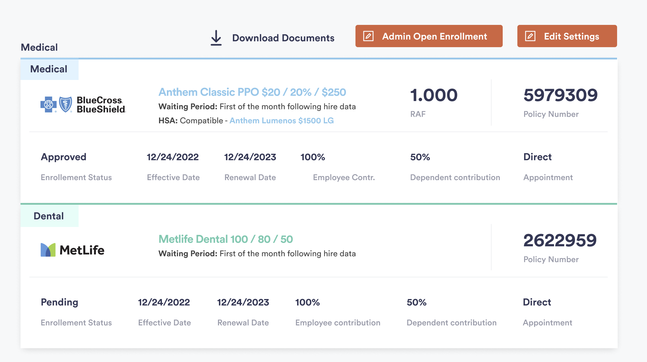 Zenefits Comparison Tables Redesign workflow