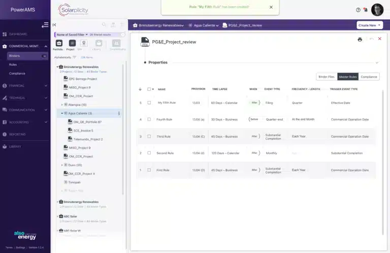 PowerTrack Asset Management System Binder Management Design