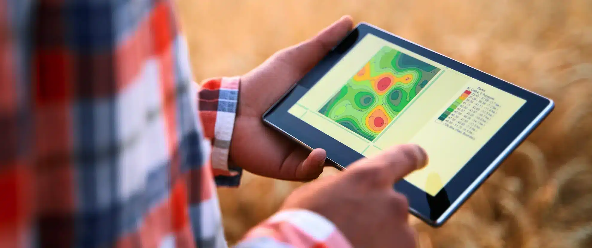 User holding mobile device